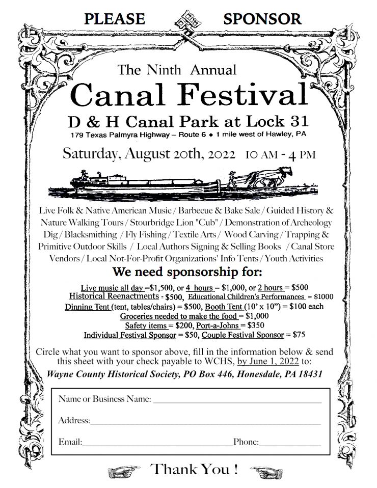 Canal festival sponsorship 2022